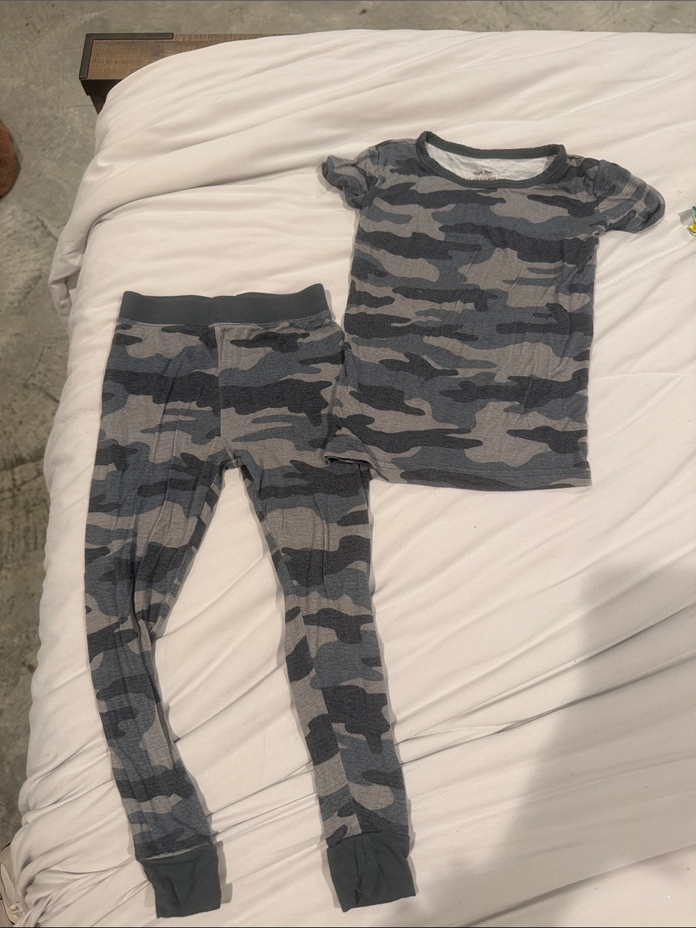 Little Sleepies Gray & Charcoal Camo Pajama Set